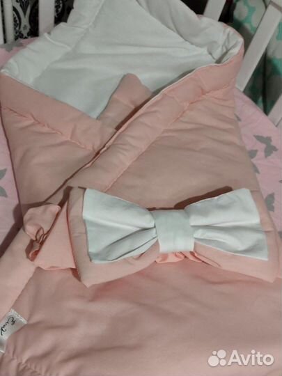 Одеяло-конверт на выписку с бантиком