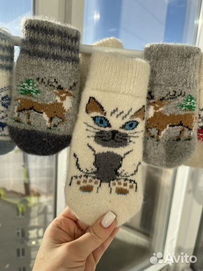 Варежки зимние детские