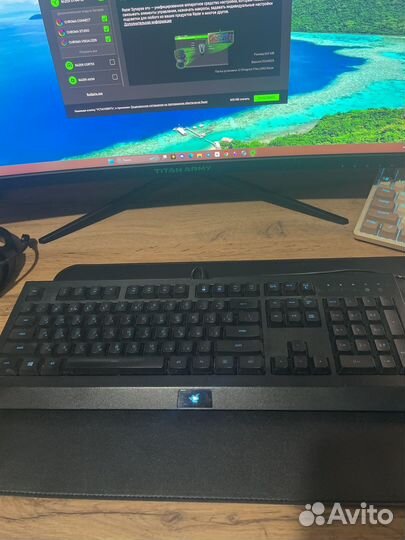 Клавиатура razer и наушники hyper x комплект