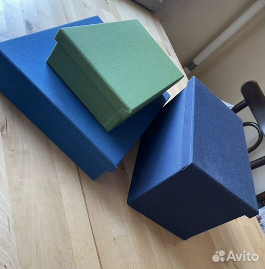 Коробки IKEA для хранения текстиль картон