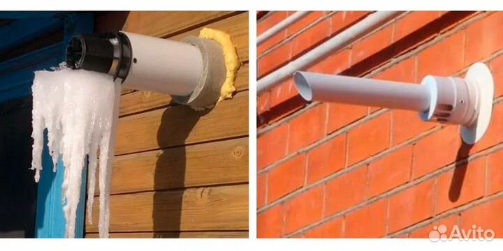 Комплекты дымоходов антилед 60/100 для котлов