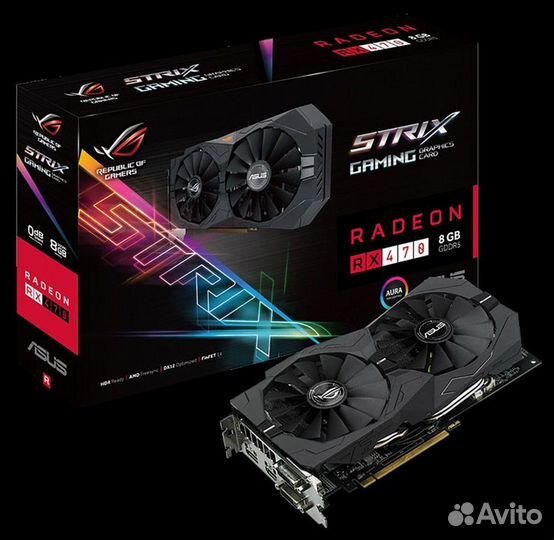 Видеокарта Asus Strix RX 470