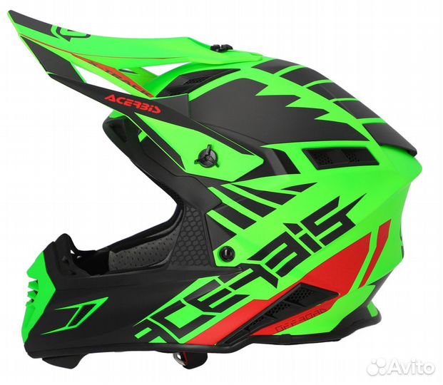 Мотошлем Acerbis X-track Fluo-Green 2023