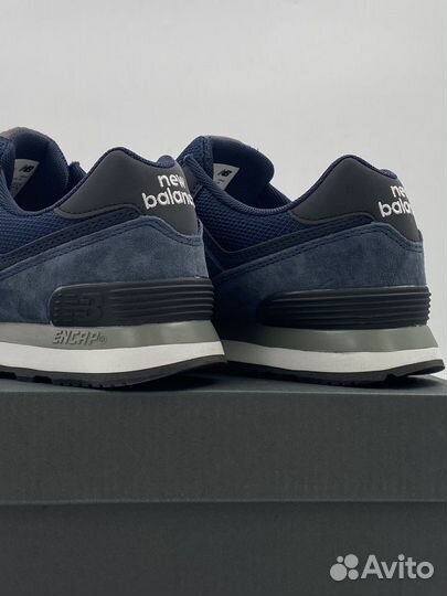 Кроссовки New Balance 574 Navy White (Premium)