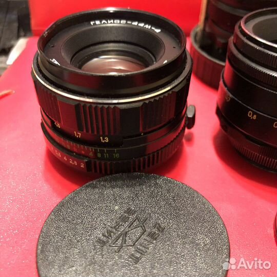 Объективы СССР Гелиос 44-2, 44м-4, мир 1Ш