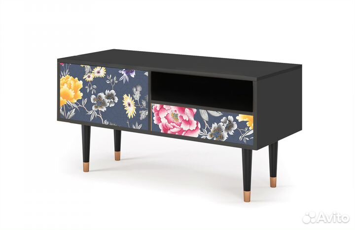 Тв-тумба T3 - Антрацит - Dark Flower Bed