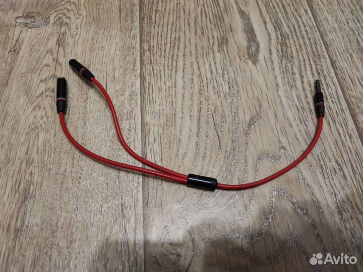 Разветвитель аудио jack 3,5 (f) - 2x jack 3,5 (m)