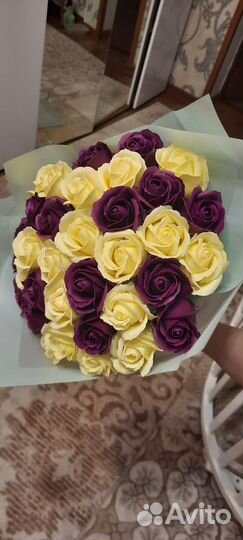 Мыльные розы в коробке