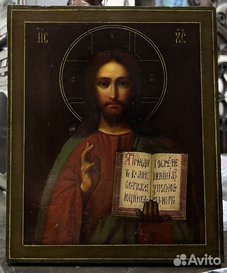 Икона господь вседержитель. 19 век