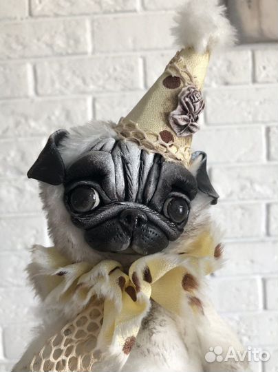 Мопс ручной работы