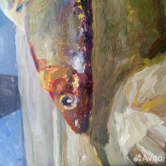 Старинная картина маслом