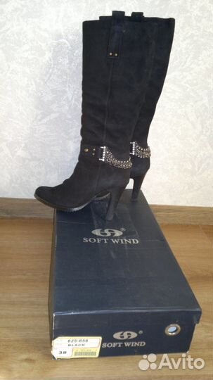 Зимние замшевые сапоги soft wind