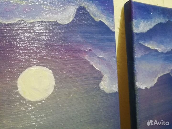 Картина маслом на 3 холстах