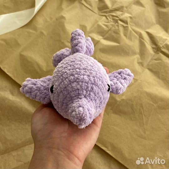 Мягкая игрушка вязаный дельфин