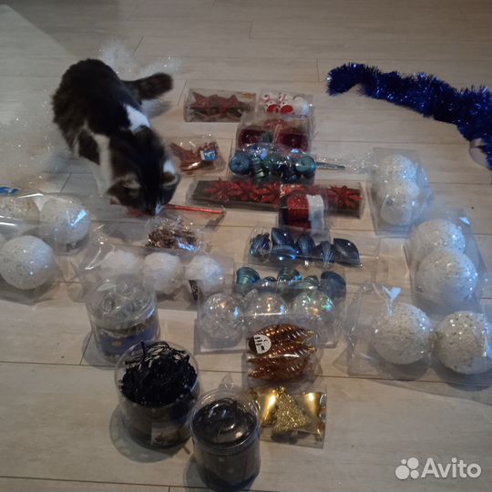 Новогодние игрушки (новые, комплект)