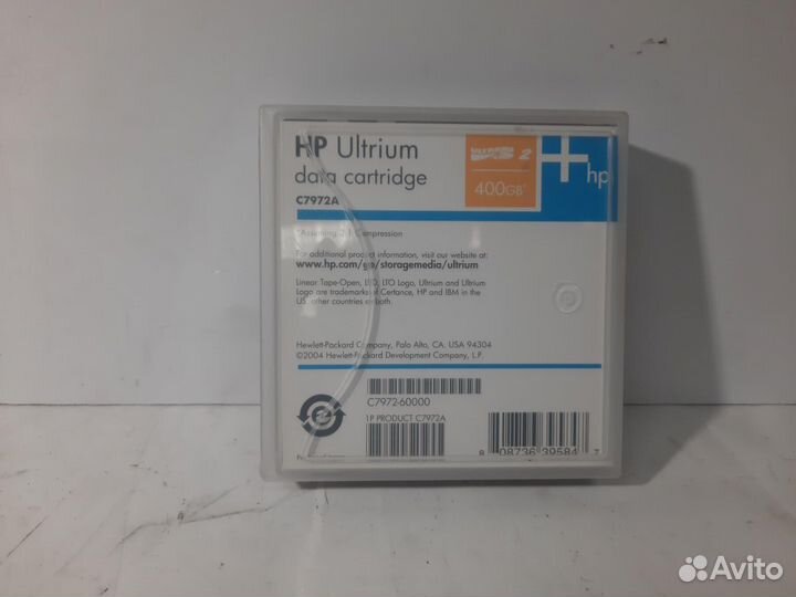 Картридж HP data cartridge 400Gb C7972a для стрим