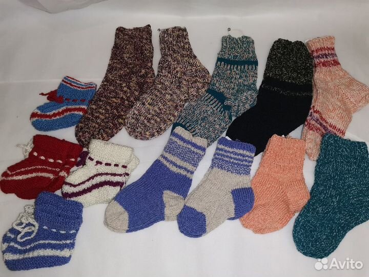 Носки ручной вязки теплые