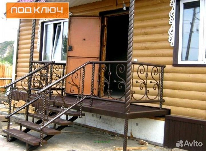 Перила кованые для лестниц на заказ