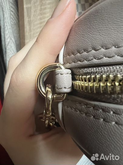 Сумка натуральная кожа бежевая