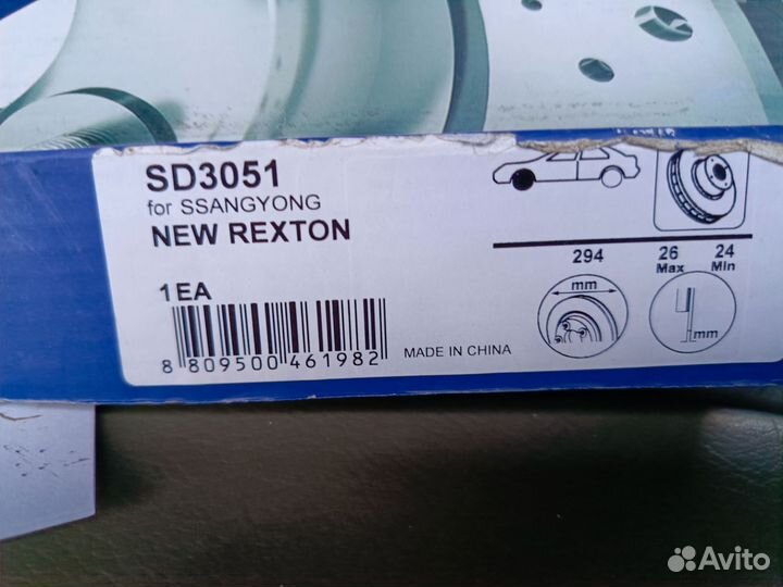 Диск тормозной ssangyong rexton