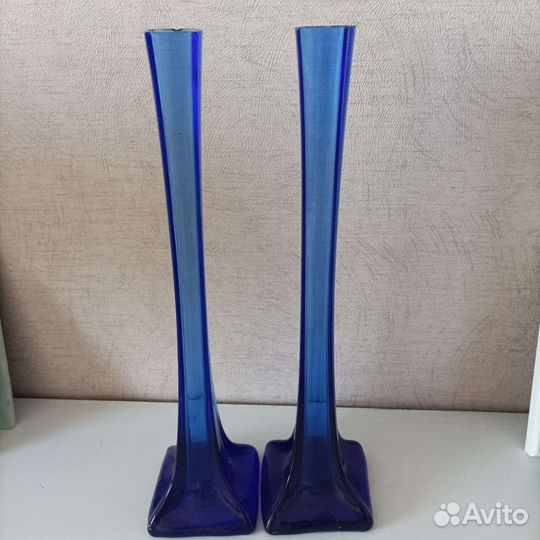 Ваза из стекла СССР, 2 шт
