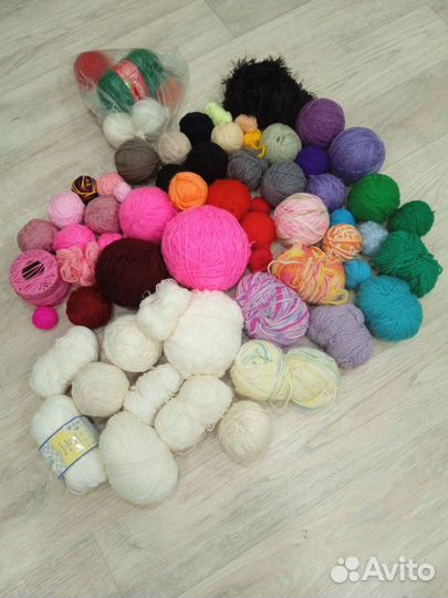 Пряжа новая и б/у пакетом
