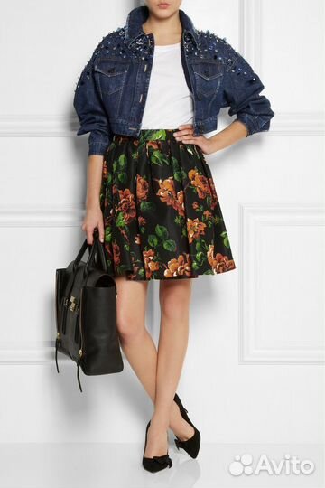 Юбка Miu Miu Floral-print silk