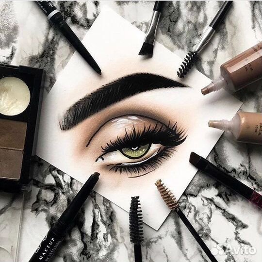 Наращивание ресниц, оформление Бровей