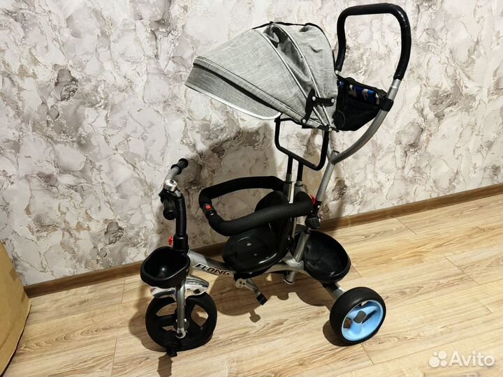 Детский трехколесный велосипед коляска бу