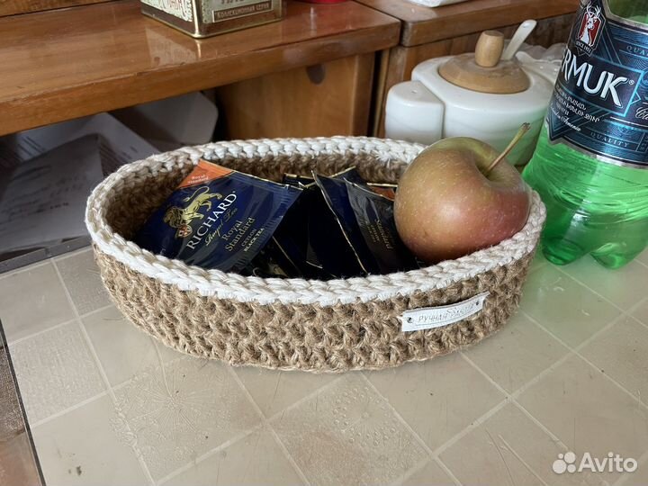 Джутовая корзина