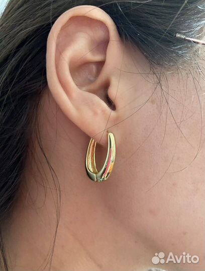 Серьги классические гладкие