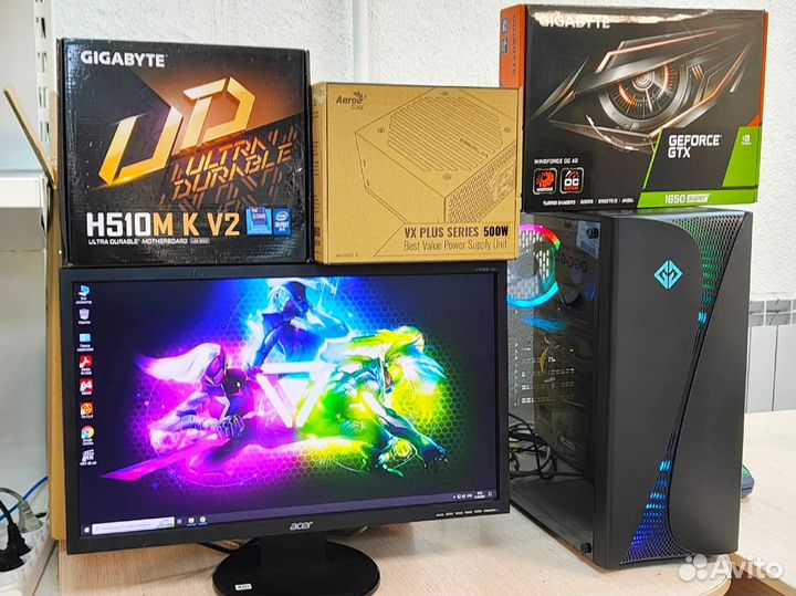 Игровой Core i3-10100F GTX 1650 Super