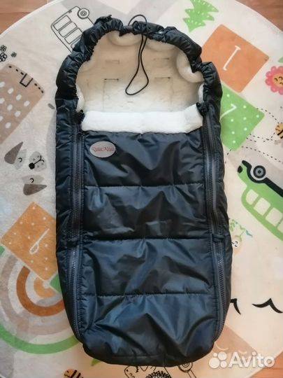 Зимний конверт в коляску на овчине