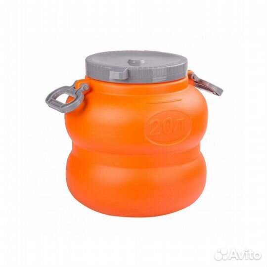 Канистра-бочка Байкал 20,0 л оранжево-серый