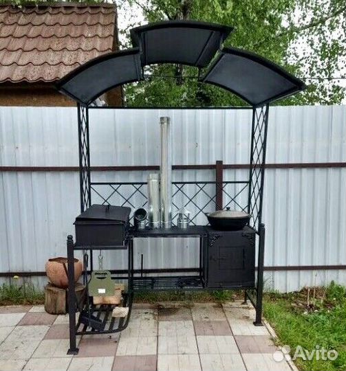 Мангал с крышей