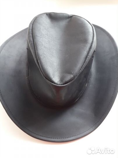 Шляпа мужская кожаная