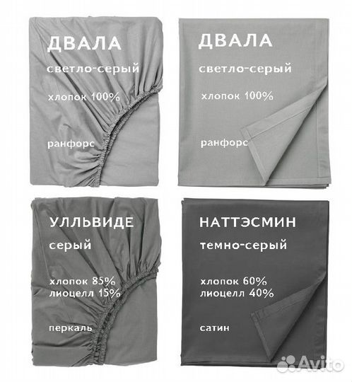 Простыни IKEA: все оттенки серого