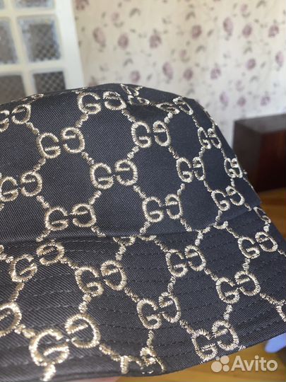 Панама гуччи с вышивкой новая