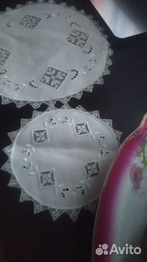 Старинный текстиль скатерть и салфетки