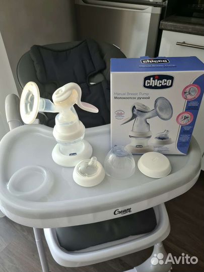Молокоотсос chicco ручной с бутылочкой