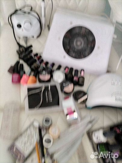 Набор для маникюра, лампа и фрезер новые