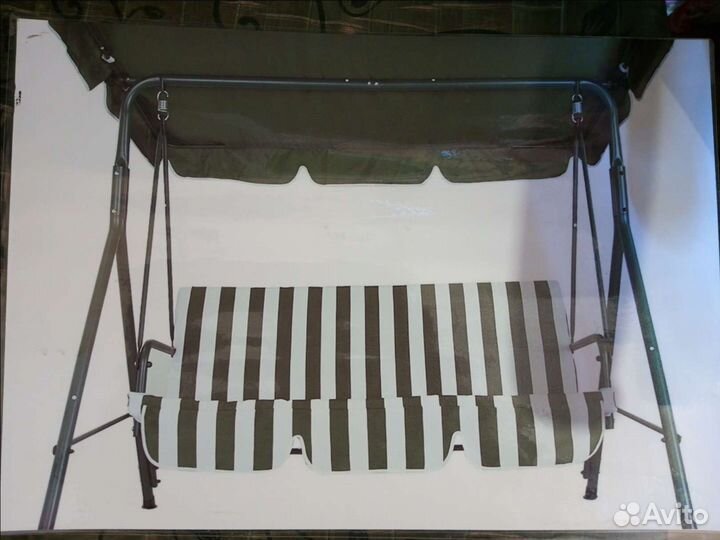 Садовые качели новые 3 местные в упаковке