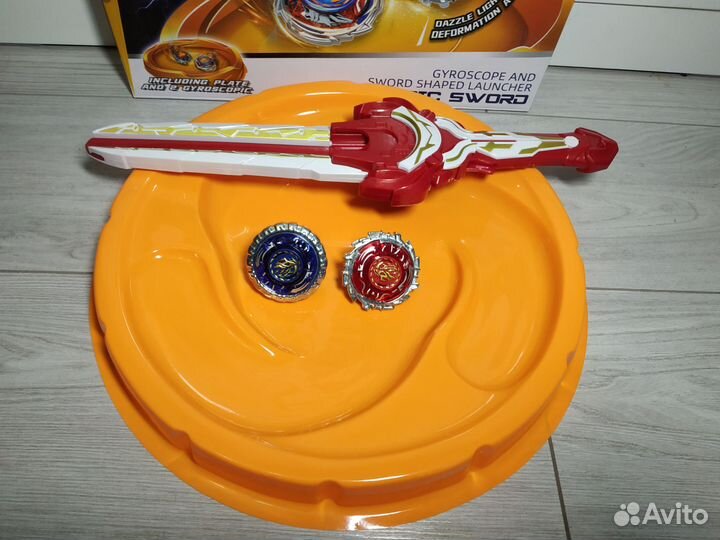 Меч Красный с 2 волчками Лаунчер+Арена