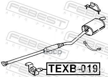 Кронштейн крепления глушителя (toyota gaia ACM1