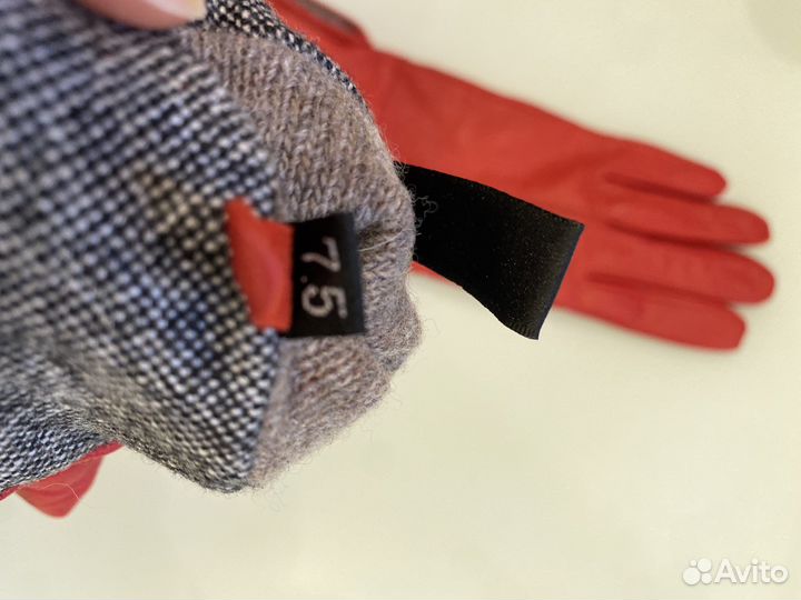 Перчатки красные утепленные р. 7,5