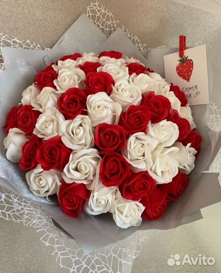 Букет 101 мыльная роза