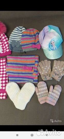 Шапки, шарфы пакетом 3-5 лет