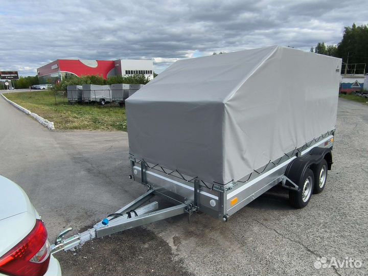 Прицеп усиленный 3,5х1,5 двухосный с тентом