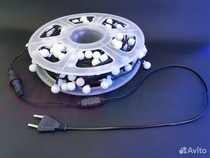 Гирлянда шарики для ёлки и деревьев