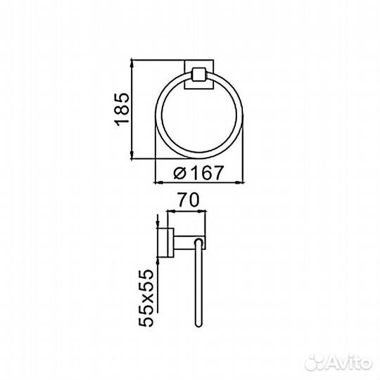 Полотенцедержатель Haiba HB8904, черный